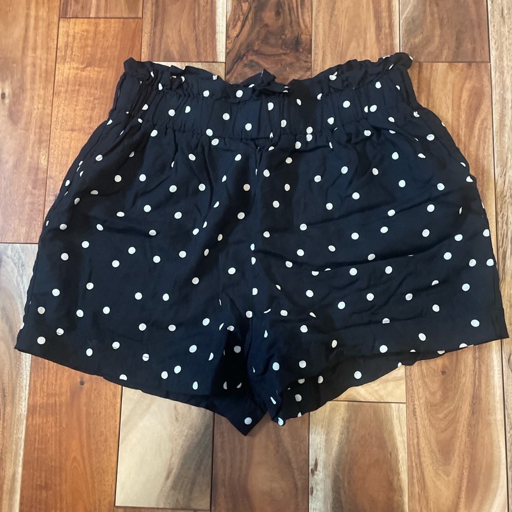 Miami High Waist Black and White Shorts